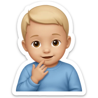 a baby who think sticker