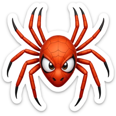Genera una araña roja sticker