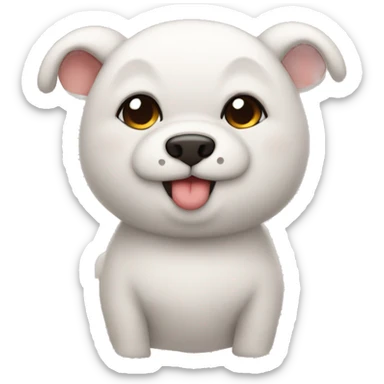 emoji sorrindo com lacinho sticker