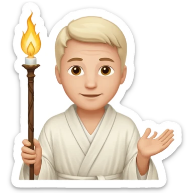 white male spiritual healer sticker