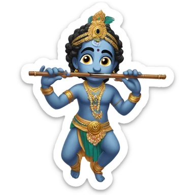  Krishna with flute sticker