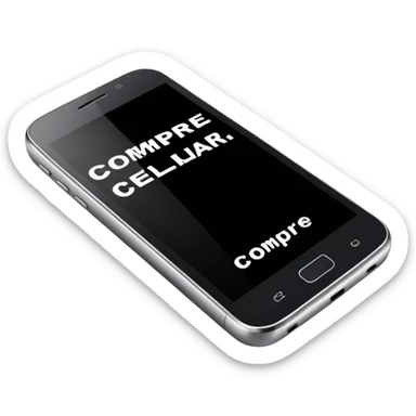 Quero uma desenho de celular e em baixo quero uma frase escrita ass vendendo esse celular em português  sticker