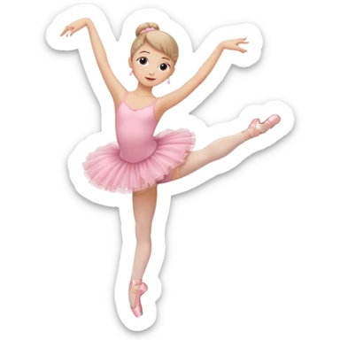 Girl ballerina emoji 2 legs sticker
