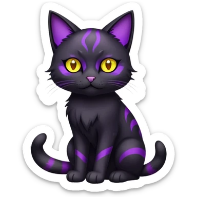 Dark-type-Psychic-type-Fakémon-Cat full body sticker