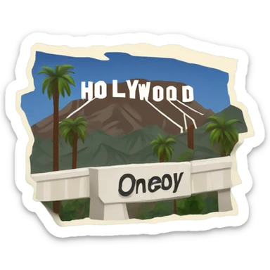 The Hollywood sign sticker
