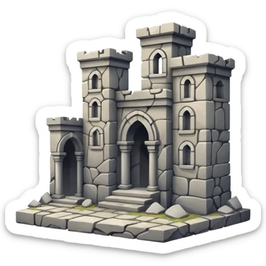 city ruins sticker
