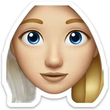 a blonde girl with blue eyes and freckles sticker