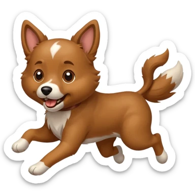 dog escaping sticker
