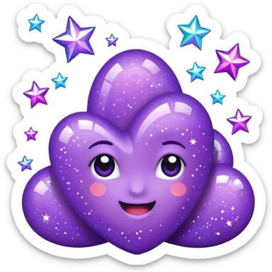 Purple Glitter administrator tools sticker
