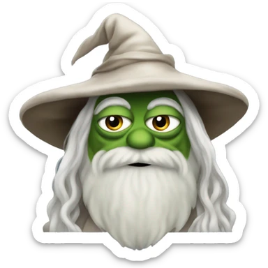 Pepe the frog as gandalf sticker