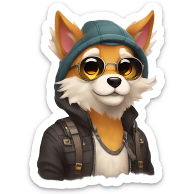 Cool Kawaii Animal OC by griffsnuff sticker