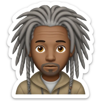 Homem negro de dreads grisalhos sticker