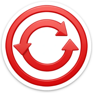 Prompt 15: "Is your backup plan."
Graphic: 🔄 Refresh/loop arrows icon (white with red highlights).
Animation: Arrows rotate smoothly.
Background: Transparent. sticker