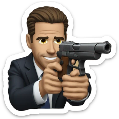 Hunter Biden with gun sticker