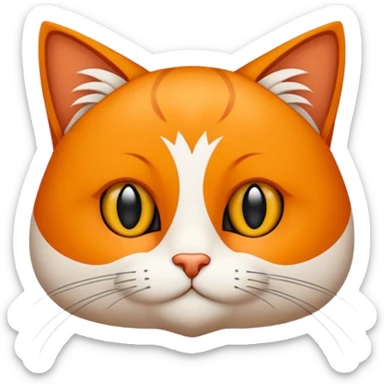 Kedi şeklinde Gülen bir yüz sticker