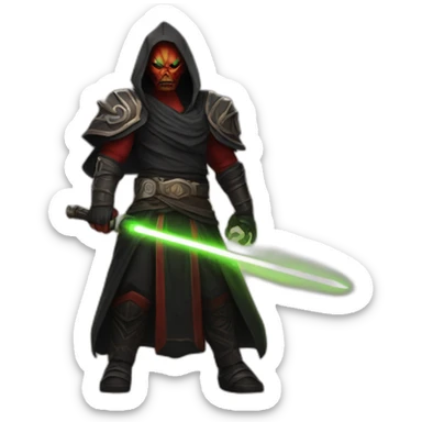 sith jedi in world of warcraft sticker