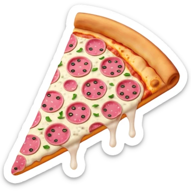 pink pizza slice sticker