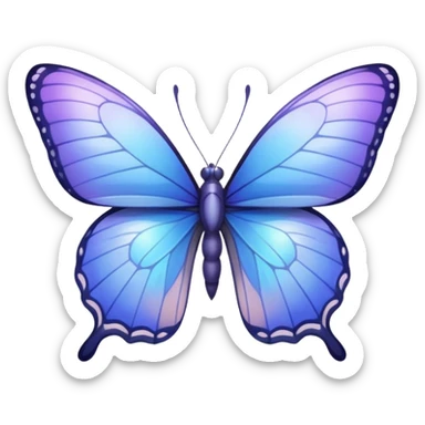 Periwinkle butterfly sticker