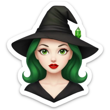 Pin up witch sticker