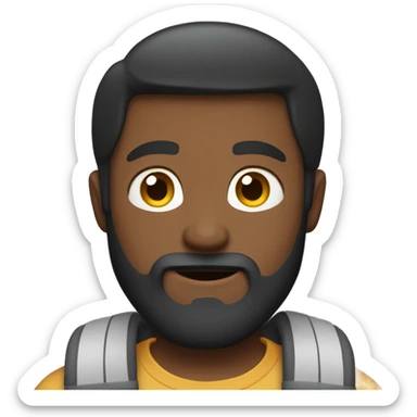 Bearded muscular boys in casual attire sticker