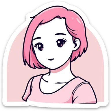Pink bust sticker