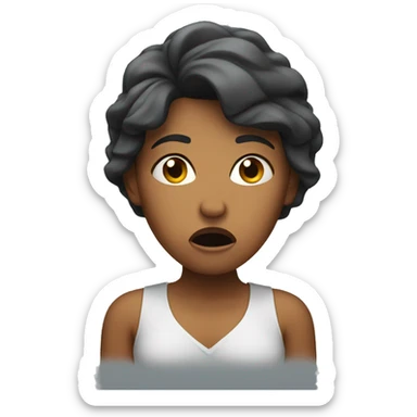 Frustrated woman sticker