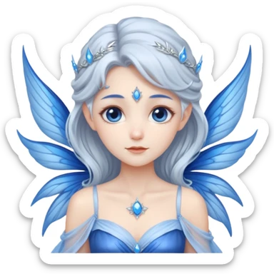 Moon fairy queen – Silver hair, blue wings

























 sticker