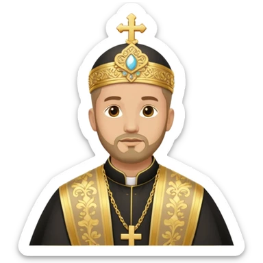 orthodox christian priest in traditional vestments sticker