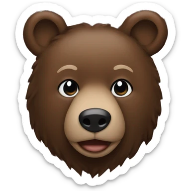 Black bear with red and black flannel sticker