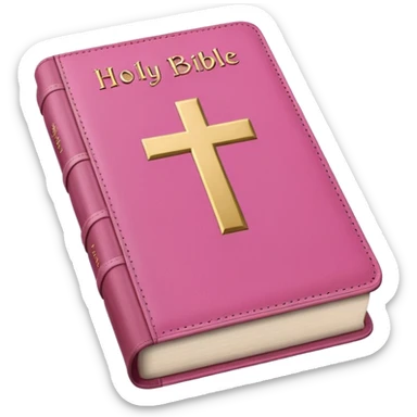 Biblia rosa sin cruz que diga Holy bible sticker