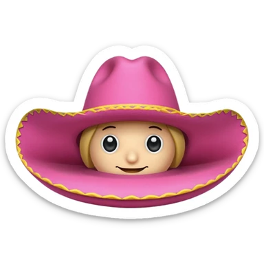 pink spam sombrero  sticker
