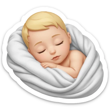 Baby sleeping in a blanket sticker