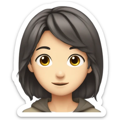 shy-anime-character sticker