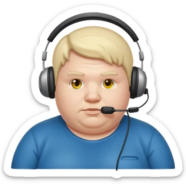 Fat lazy gamer sticker