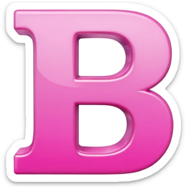 mix color pinks 3d letter p sticker