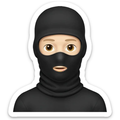 man in balaclava full height sticker