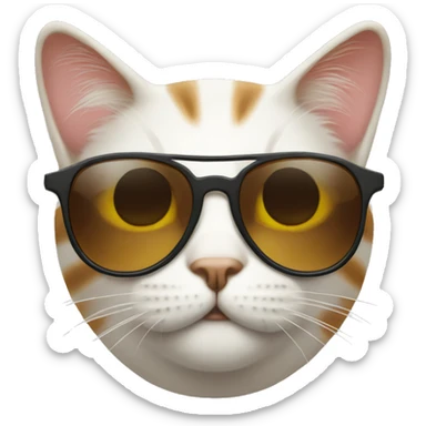 Cat with sunglasses sticker