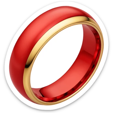 ring wedding gold red sticker
