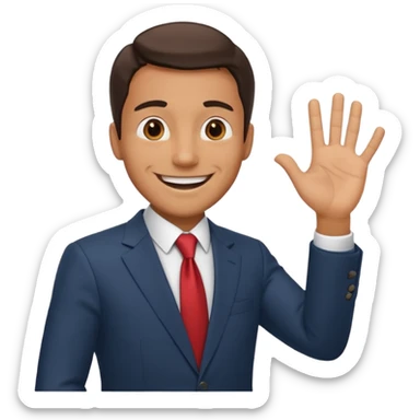 two person acquaintances approached, he stood, shook hands, and was easy with all of them, jovial and joking, moving between French, English, and Spanish. sticker