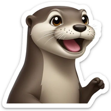 flirting otter sticker