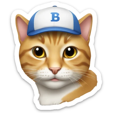 cat with cap sticker