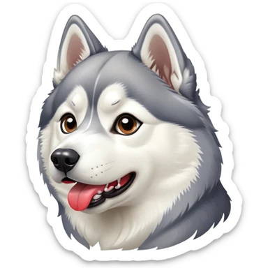 Un  husky siberiano con la lengua afuera sticker