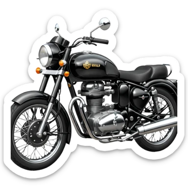 Black royal Enfield sticker