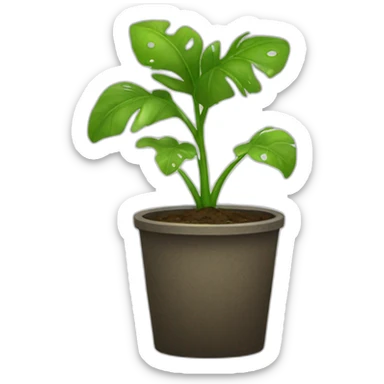 unwatered plant sticker