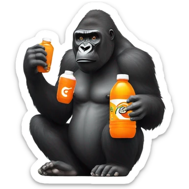 Gorilla with gatorade sticker