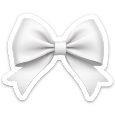 White bow sticker
