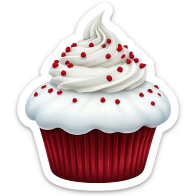 ultra realistic red velvet cupcake sticker