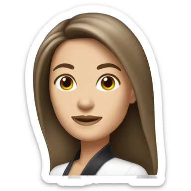 Elegant brunette hair white woman  sticker