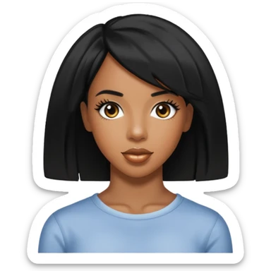 Kelly Rowland with black hair sticker