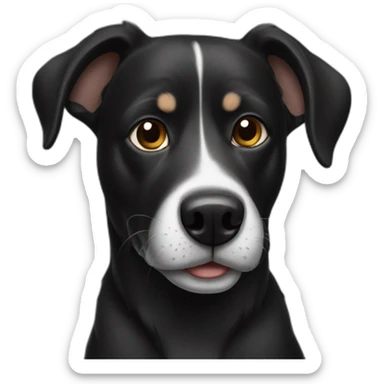 Black dog sticker